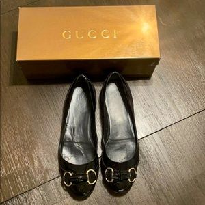Gucci Black Horse Bit Flats